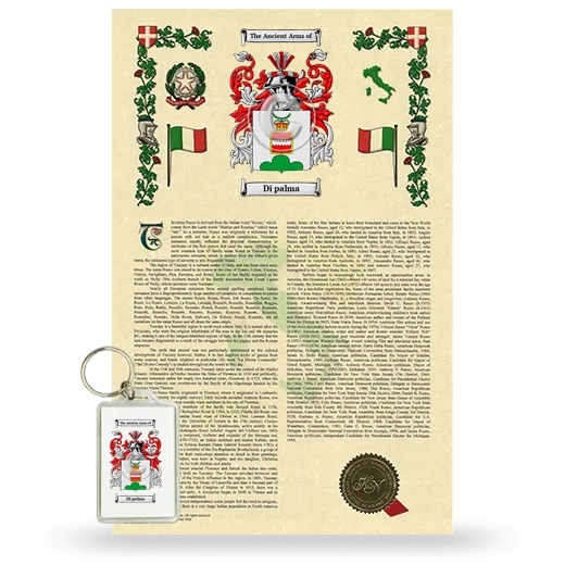 Di palma Armorial History and Keychain Package